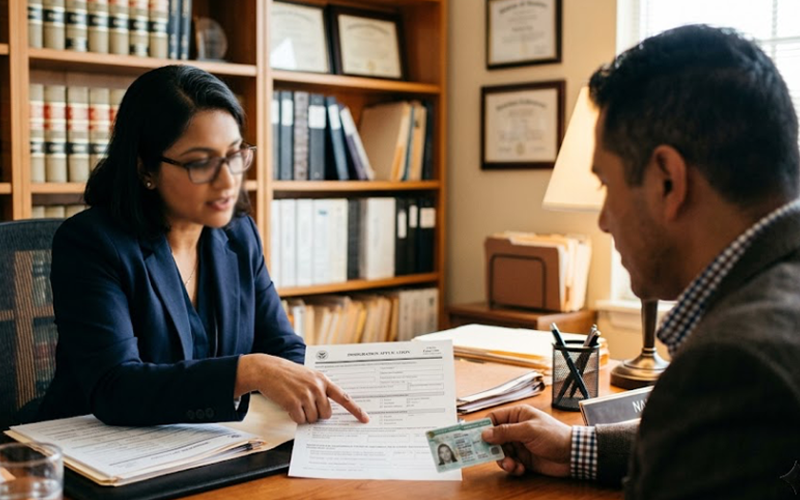 Professional discussing with Client