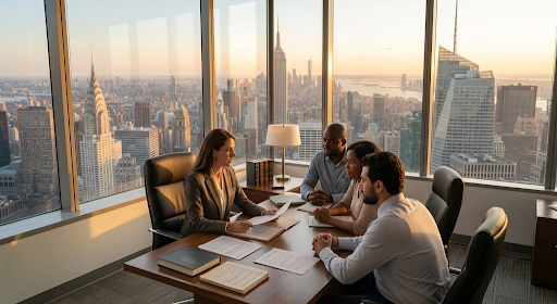 Professional discussing with Client